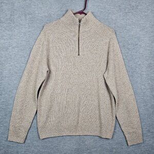 J. Crew Factory Beige Half-Zip Sweater